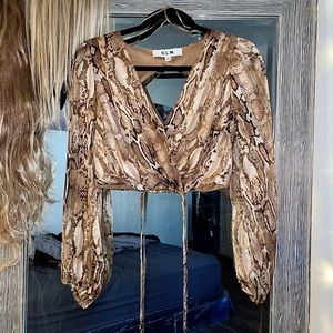 Snake Print Crop Top 🐍🤎